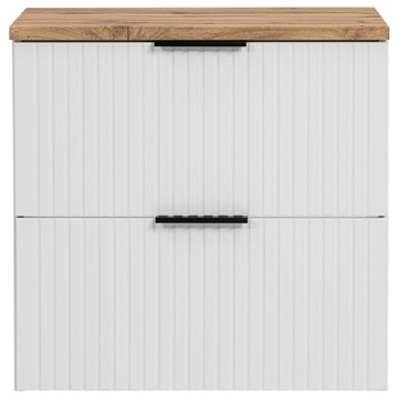 Szafka pod umywalkę 60 cm ADEL WHITE z blatem DĄB WOTAN