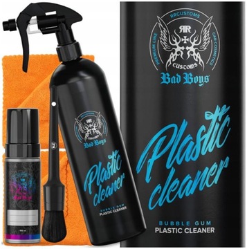 RR CUSTOMS RRC BAD BOYS PLASTIC CLEANER BUBBLE GUM 1L ZESTAW