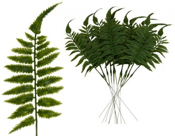 12X LIŚĆ LIŚCIE SZTUCZNE PAPROĆ 37 CM KWIATY SZTUCZNE