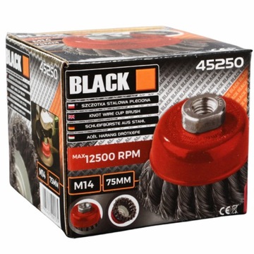 ПОВОРОТНАЯ МОСТИЧНАЯ ЩЕТКА М14 75ММ ДЛЯ ОЧИСТКИ И ШЛИФОВАНИЯ МЕТАЛЛОВ