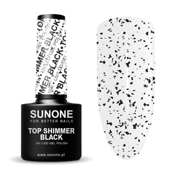 SUNONE топовый шиммерный черный гибридный лак 5г