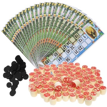 1 ZESTAW ROSYJSKI ZESTAW LOTTO GRA RODZINNA DREWNO ROSYJSKA