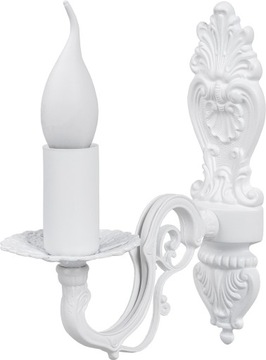 Stylowy biały kinkiet świecznikowy lampa NELA