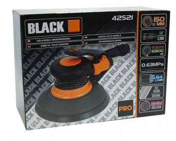 ЧЕРНАЯ ПНЕВМАТИЧЕСКАЯ эксцентриковая шлифовальная машина 150 мм