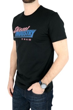 DIESEL T-shirt męski TDSL40 czarny z logo L
