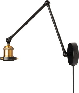 Kinkiet regulowany z kablem (stelaż) NEW Brass