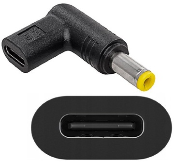 2X PRZEJŚCIÓWKA Z USB-C GNIAZDO 5.5X2.5MM ADAPTER ASUS MSI LENOVO TOSHIBA