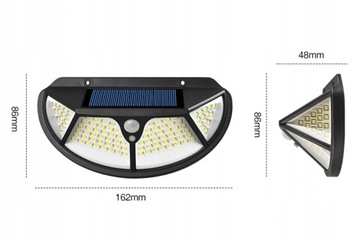 СОЛНЕЧНАЯ ЛАМПА С ДАТЧИКОМ ДВИЖЕНИЯ И СУМЕРКИ 100LED