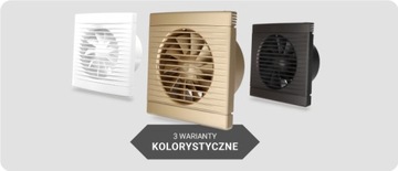 Wentylator łazienkowy 125 fi Sufitowy Ścienny cichy 35dB Włącznik czasowy
