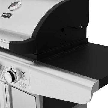 САДОВЫЙ ГРИЛЬ ГАЗОВЫЙ 3 ГОРЕЛКИ НАБОР НЕРЖАВЕЮЩЕЙ СТАЛИ С КРЫШКОЙ