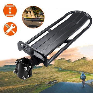 WYSUWANY TYLNY BAGAŻNIK ROWEROWY O UDŹWIGU 10 KG ZE STOPU ALUMINIUM