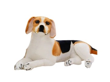Realistyczna maskotka pies beagle bigle pluszowa zabawka dekoracja leżący