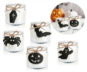 Świeczki zapachowe na HALLOWEEN zestaw 5szt. DEKORACJE na stół świeca