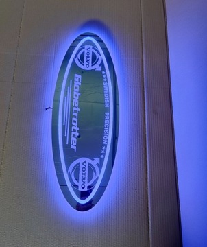 Volvo lustro LED , logo na tylną sciane, nad łóżko V03-BLUE