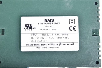 MATSUSHITA NAIS FPO-PSA2, AFP0632, FPO-PSA2, блок питания с разъемом