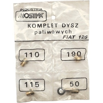 Dysze paliwowe fiat 126p komplet dysza