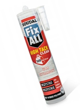 Soudal Klej Uszczelniacz Fix All High Tack Clear ZEW/WEW BEZBARWNY 290ml