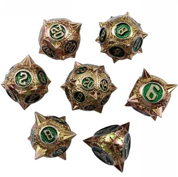 НАБОР ИЗ 7 МЕТАЛЛИЧЕСКИХ КУБИКОВ ДЛЯ РПГ GOEDENDAG