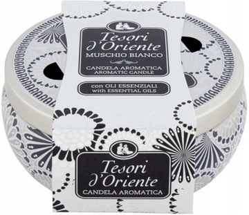 TESORI świeca zapachowa Muschio Bianco 200g