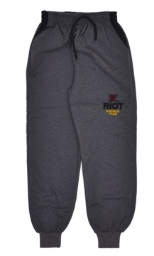 SPODNIE DRESOWE wzory DRESY siwe RIOT - 128