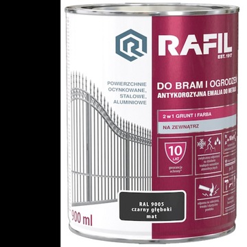 RAFIL Do Bram i Ogrodzeń 900ml MAT RAL9005