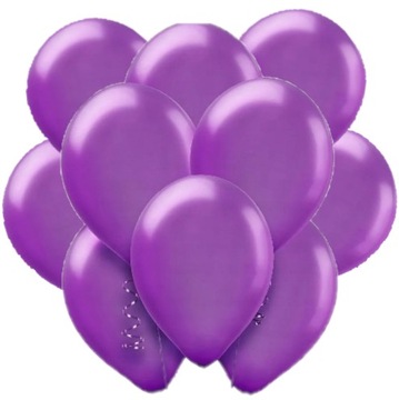 Balony Średnie Fioletowe 10 Sztuk Urodziny