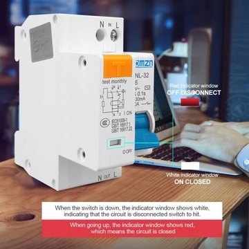 TPNL DPNL 230V 1P N Автомат защити остаточного тока с