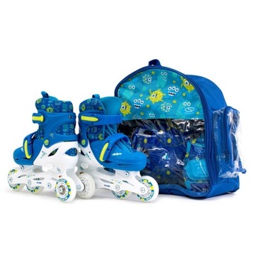 КОМПЛЕКТ КОНЬКОВ + ШЛЕМ + ЗАЩИТЫ Размер 26-29 SMJ