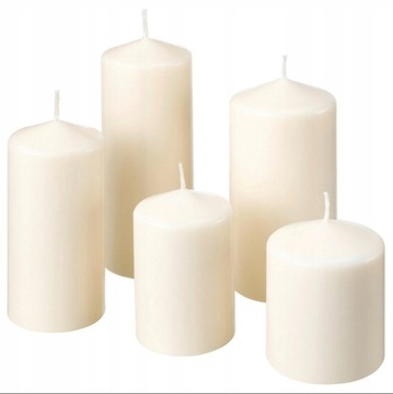 IKEA FENOMEN Świece bryłowe 5 szt. różne
