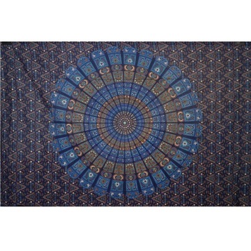 INDYJSKA NARZUTA KAPA OBRUS MANDALA 135x205 308A