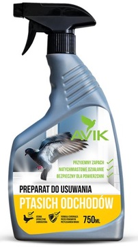 ŚRODEK DO USUWANIA PTASICH ODCHODÓW 750ML AVIK