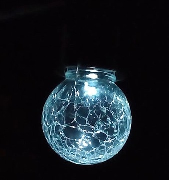 СТЕКЛЯННЫЙ СОЛНЕЧНЫЙ ШАР, ЗЕЛЕНАЯ СВЕТОДИОДНАЯ САДОВАЯ ЛАМПА