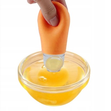 SILIKONOWY SEPARATOR ŻÓŁTKA PRZENOŚNY POMARAŃCZO