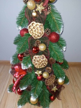 КОНИЧЕСКАЯ елка декорированная SLIM с украшениями 60 см DRESSED