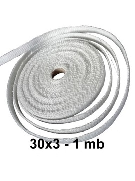Taśma ceramiczna 30x3 mm - 1 mb uszczelka bandaż wysokotemperaturowy 1000*C