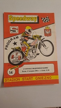 BRĄZOWY KASK - START GNIEZNO 17-08-1994 - PROGRAM ŻUŻLOWY CZYSTY