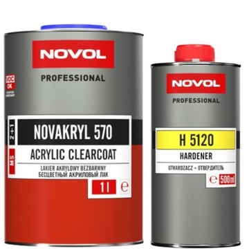 Lakier akrylowy Novol Novakryl 570 1 L + Utwardzacz 5120 0,5 L