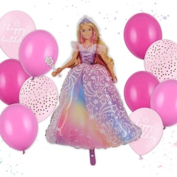 Zestaw urodzinowy balon foliowy Barbie