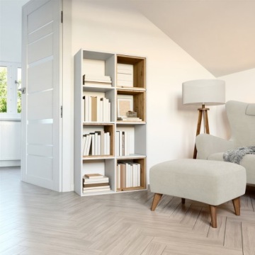 МОДУЛЬНЫЙ ШКАФ КАЛАКС С ОТКРЫТОЙ ПОЛКОЙ IKEA MALAX 2X4 БЕЛЫЙ