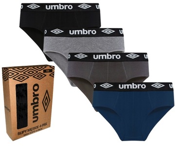 UMBRO SLIPY MAJTKI MĘSKIE 4 SZTUKI MIX KOLORÓW XL