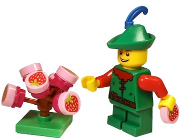 Lego figurka Forestman chłopiec z truskawkami NOWY Ryc60