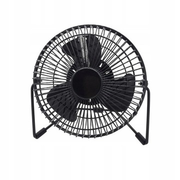 Wentylator biurkowy LED USB Clock Fan z 4-calową
