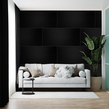 ДЕКОРАТИВНЫЕ ПАНЕЛИ ГЛАДКИЕ КАССЕТЫ GLAMOUR TREND DECOR ЧЕРНЫЕ 0814 XL