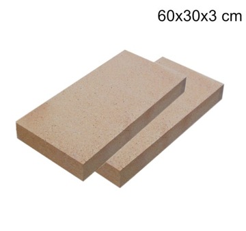 Płyta płytka szamotowa 60 x 30 x 3 cm szamot 1500°