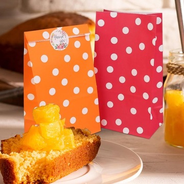 20X TORBA ZAMYKANA PREZENTOWA CUKIERKI URODZINY DZIECKA KOLOROWE +NAKLEJKI