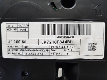 DISCOVERY SPORT PŘÍSTROJOVÁ DESKA BUDÍKY JK7210F844BD