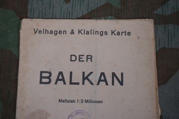 Старая карта Балкан Балканский Вельхаген и Класингс