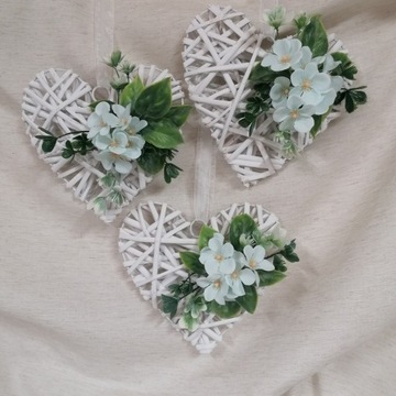 СЕРДЦЕ ПЛЕТЕНЫЙ ВЕНОК СВАДЕБНОЕ УКРАШЕНИЕ 20х20см
