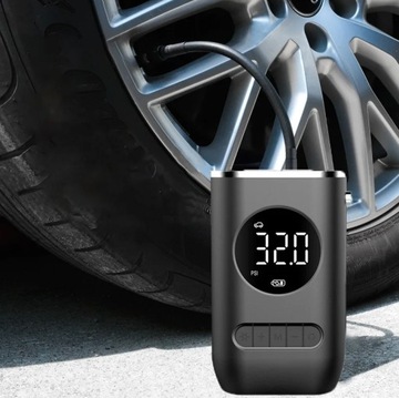 КОМПРЕССОРНЫЙ НАСОС ДЛЯ АВТОМОБИЛЯ ВЕЛОСИПЕДА Фонарик 10,3 Бар АККУМУЛЯТОР