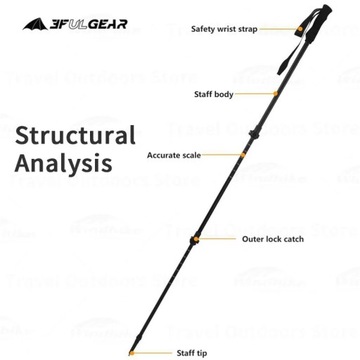 3F UL GEAR портативный 2-х стильный сверхлегкий складной столб для скалолазания на открытом воздухе